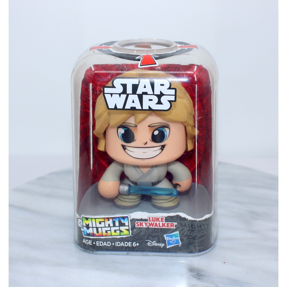 Star Wars Mighty Muggs Luke Skywalker #03 Hasbro Vinyl Figure 3 Faces New